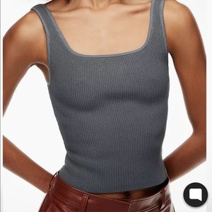 Sculpt knit tank babaton-SAGEGREEN